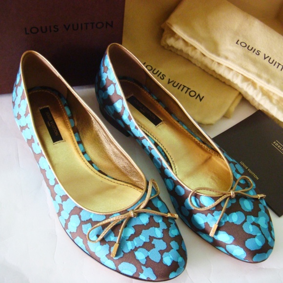 Louis Vuitton Blue Ballet Flats shoe FR37.5 - Picture 1 of 6
